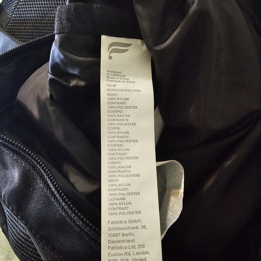 Fabletics Midnight Black Woman's Backpack "The On… - image 3